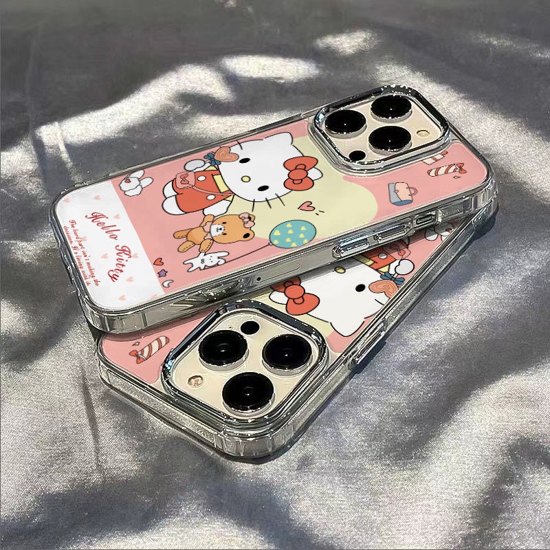 ✅Ốp Điện Thoại Mềm Chống Sốc In Hình Gấu / Mèo Hello Kitty Cho Iphone 14pro 13max plus7 8 / 11iPhone12 IPH2