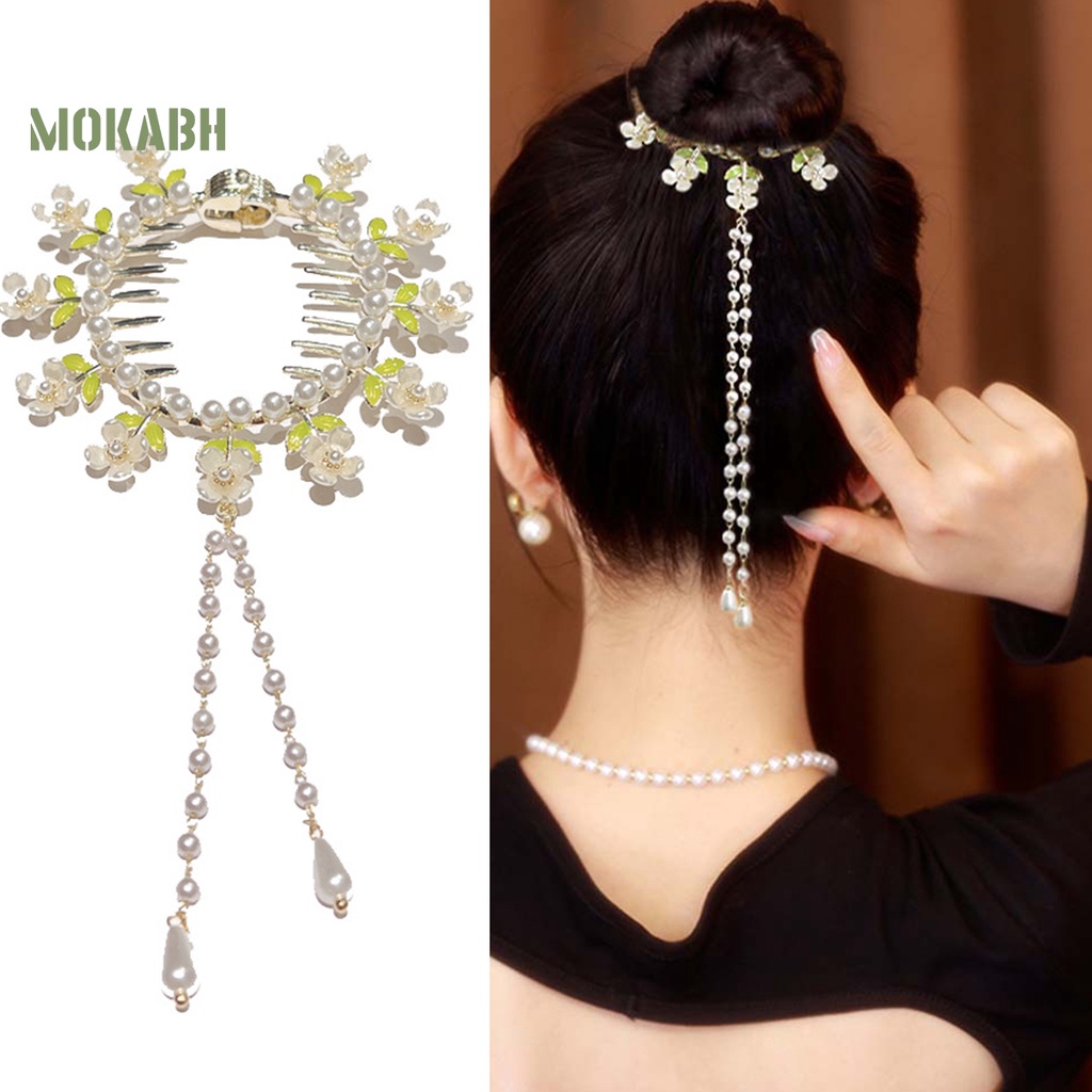 Kẹp Tóc Đính Ngọc Trai Giả Bằng Thép Không Gỉ Trọng Lượng Nhẹ Dùng Trang Trí Tóc Đuôi Ngựa Dành Cho Bạn Nữ