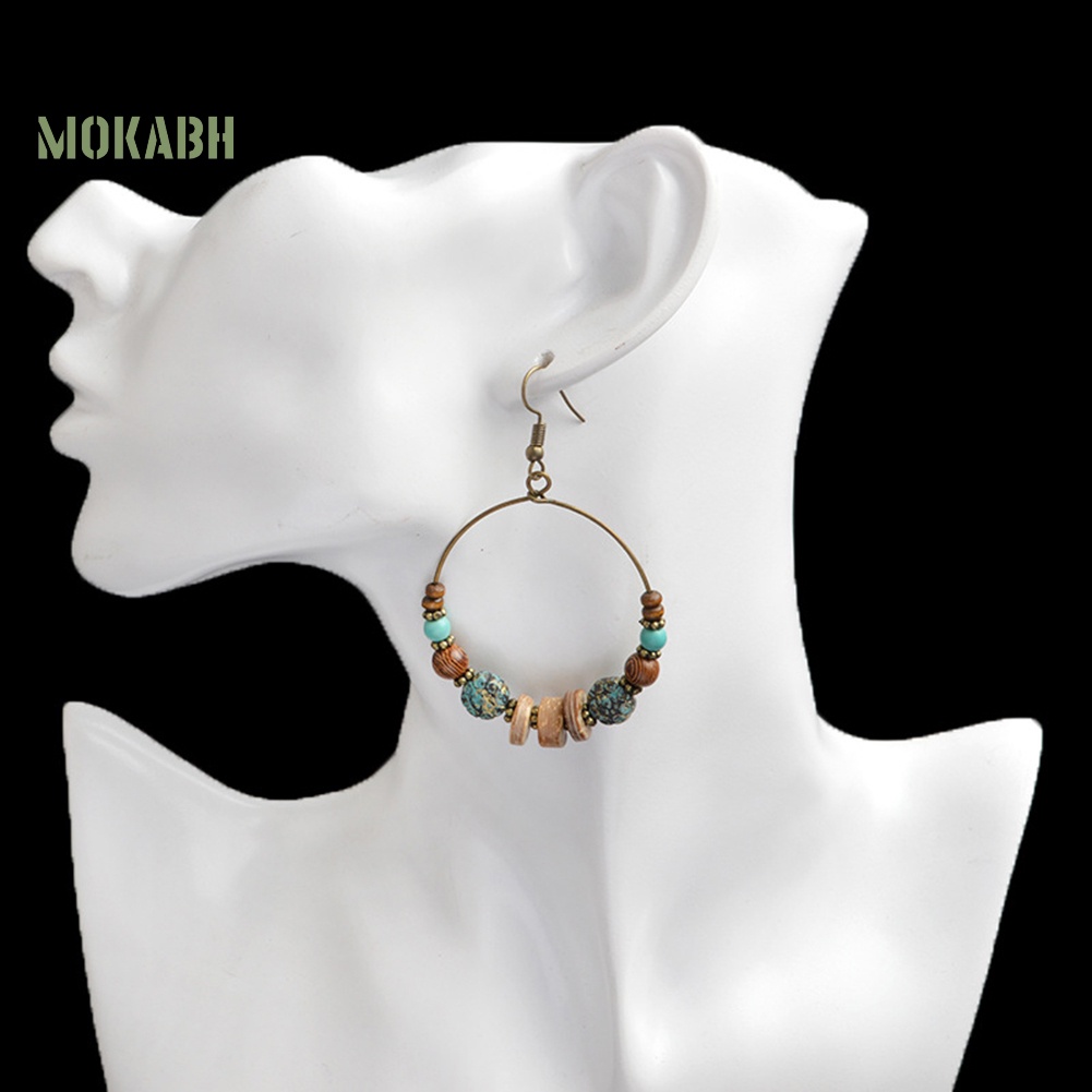 [Mok Abh] Bông Tai Tròn Phong Cách Bohemian