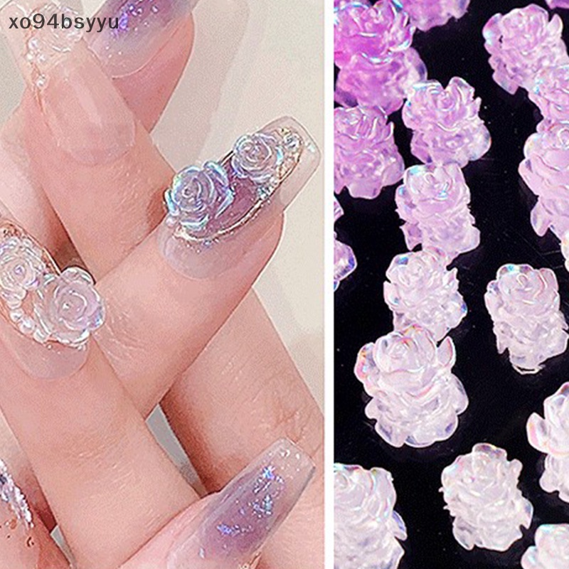 Set 50 Hạt Nhựa 3D xo94bsyyu 4 Màu Trang Trí Móng Tay Nghệ Thuật