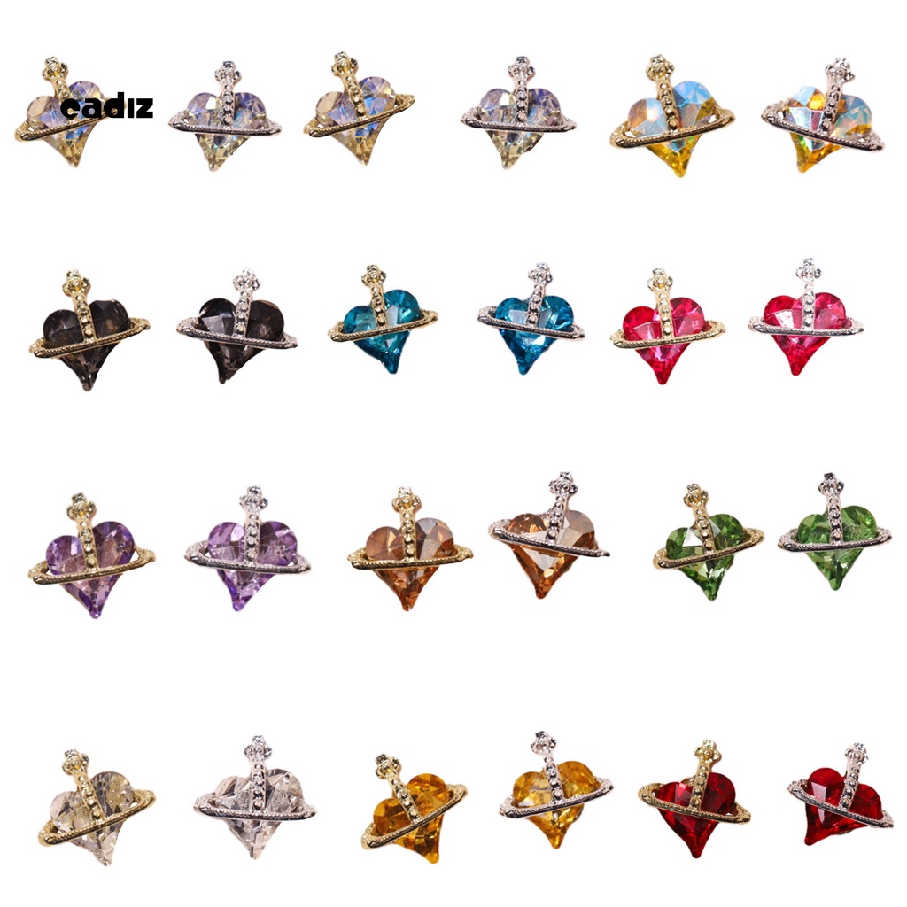 Set 5 Phụ Kiện Trang Trí Móng Tay Nghệ Thuật Đính Đá 3D Đa Năng Có Thể Tháo Rời