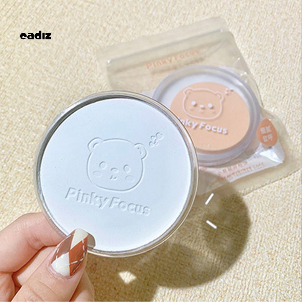 Phấn Nén Trang Điểm Bằng Nhựa Không Dính In Hình Gấu Cười Tươi Tắn Nhẹ Nhàng Lâu Trôi