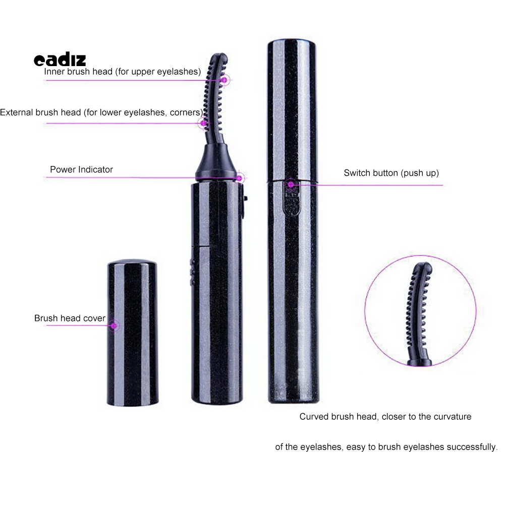 Dụng Cụ Uốn Cong Lông Mi Bằng Nhiệt Nhỏ Gọn Tiện Dụng Cho Nữ