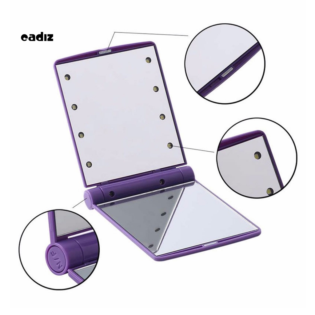 Gương Trang Điểm Để Bàn Gắn 8 Đèn Led Có Thể Điều Chỉnh Độ Sáng