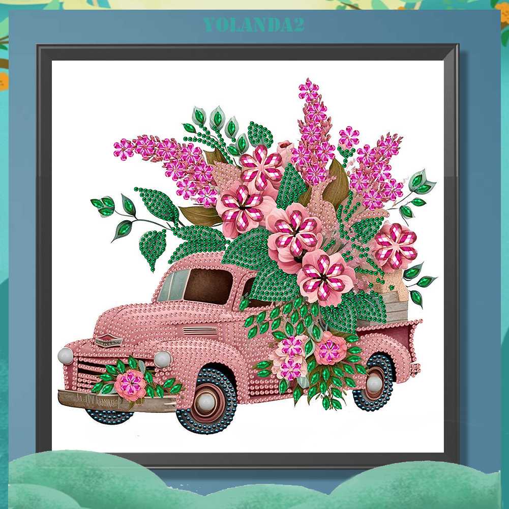 Bộ Tranh Đính Đá 5D Họa Tiết Xe Hơi Phong Cách Vintage Độc Đáo DIY Dùng Trang Trí