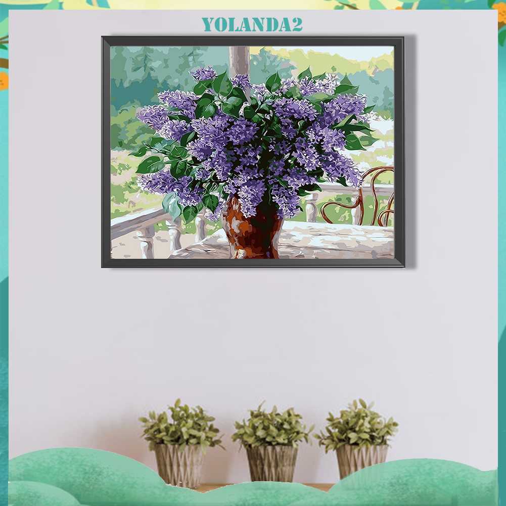 Tranh Đính Đá Kim Cương Toàn Bộ 5D DIY Hình Vẽ Hoa Trang Trí Nhà Cửa