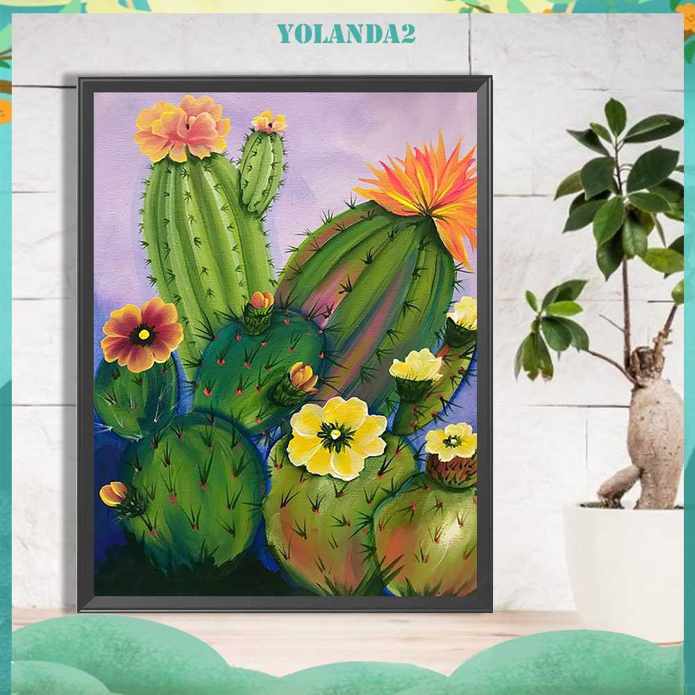 Tranh Đính Đá Kim Cương Toàn Bộ 5D DIY Hình Vẽ Hoa Trang Trí Nhà Cửa