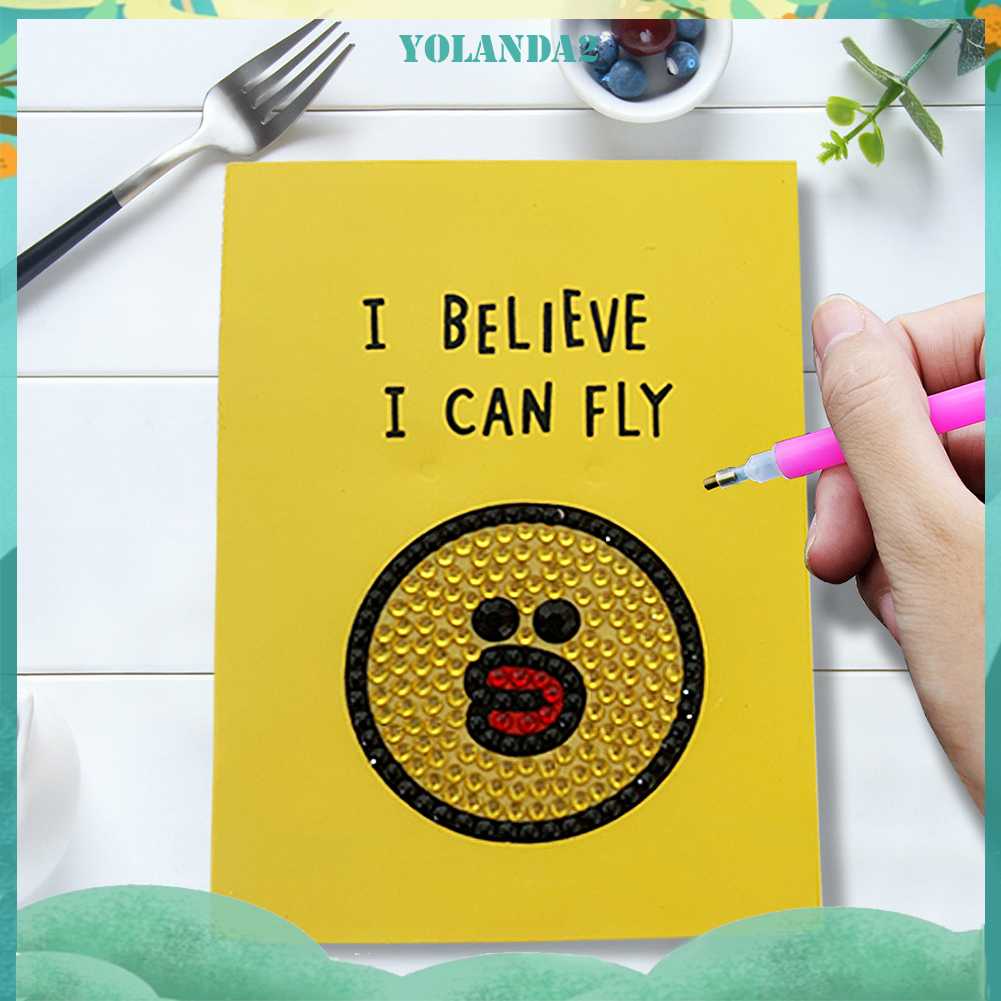 Set 8 Tấm Sổ Tay Phác Thảo Đính Đá DIY Sáng Tạo Đẹp Mắt