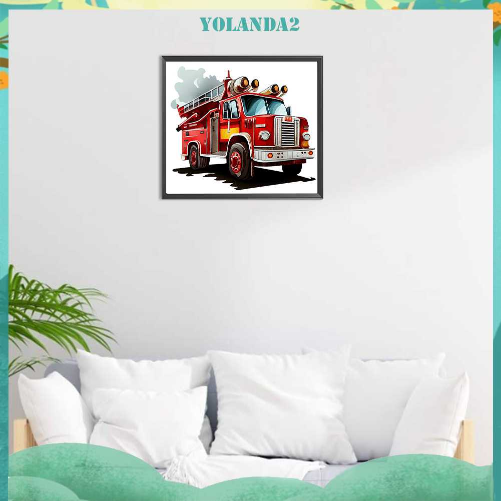 Tranh Đính Đá Kim Cương Toàn Bộ 5D DIY Hình Vẽ Lửa Trang Trí Nhà Cửa