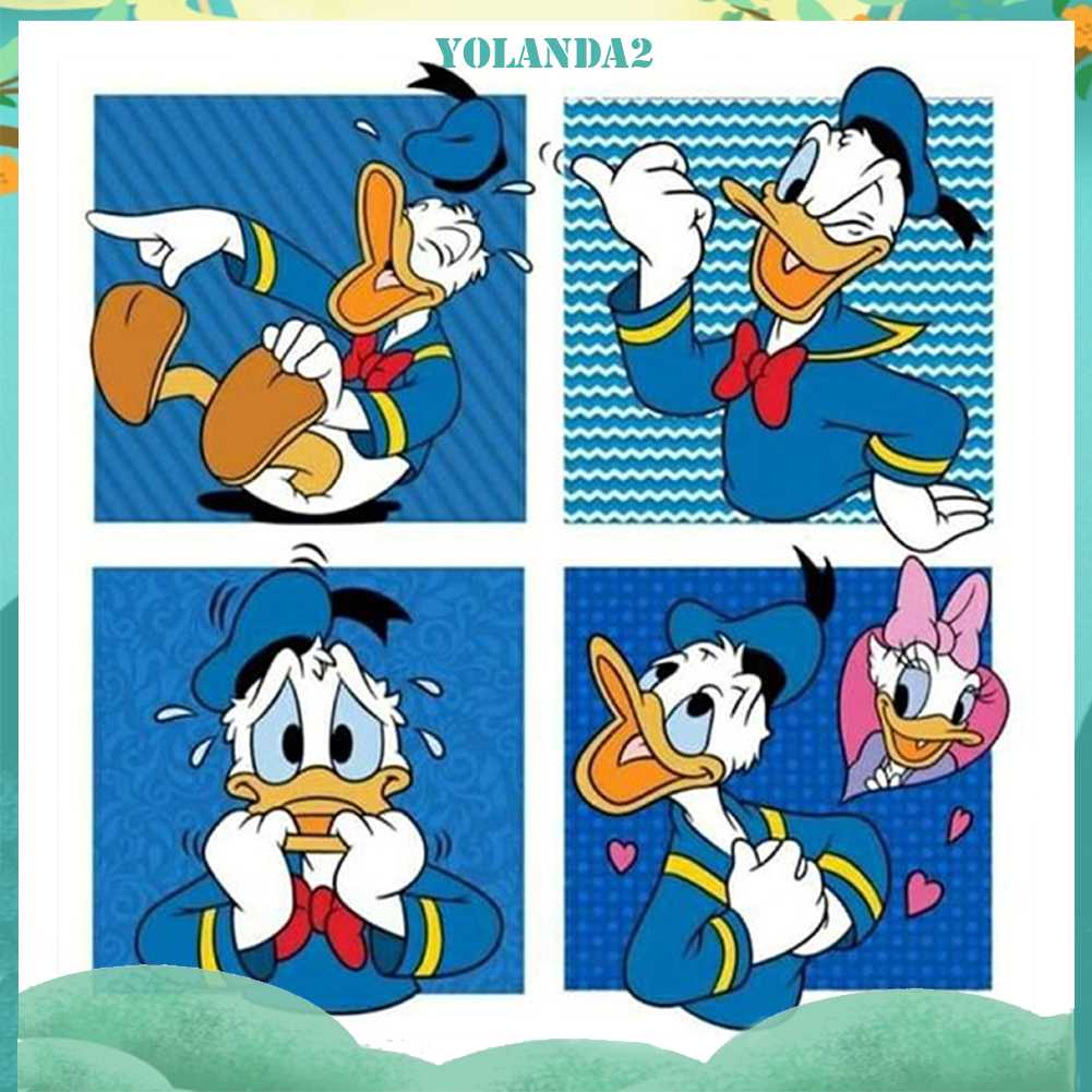 Tranh Đính Đá Kim Cương Toàn Bộ 5D DIY Hình Vẽ Vịt Donald