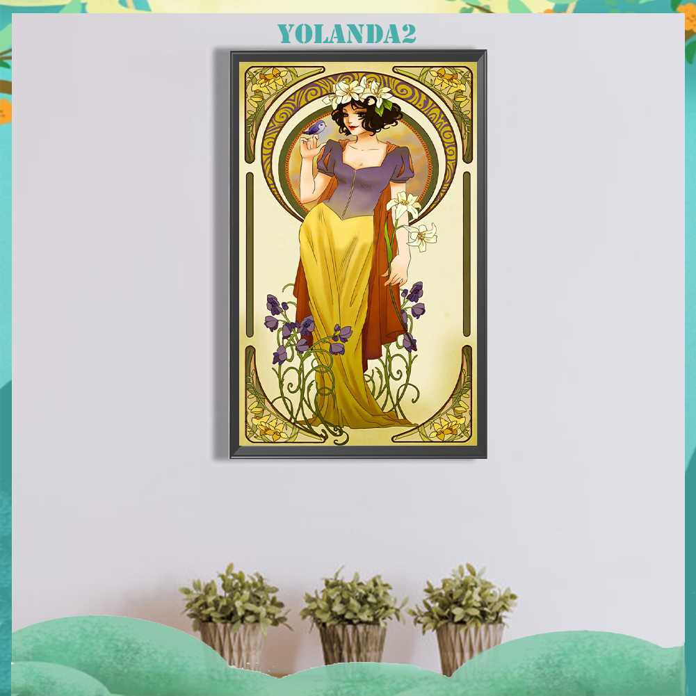 Tranh Đính Đá Kim Cương Toàn Bộ 5D DIY Hình Vẽ Công Chúa