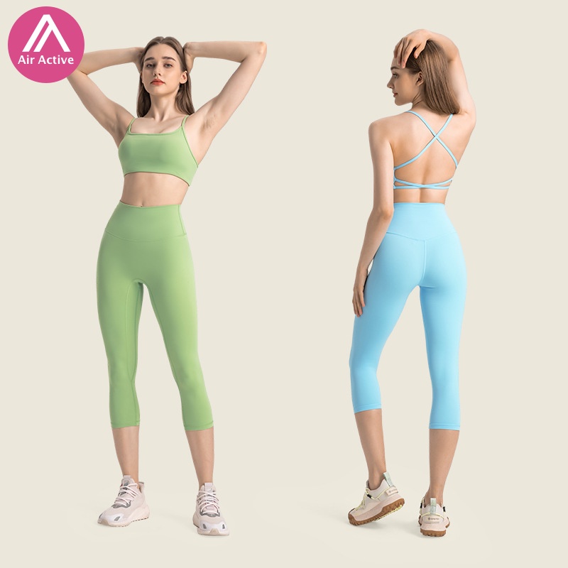 Set Đồ Tập Yoga Gồm Áo Bra + Quần Lưng Cao Kiểu Dáng Thể Thao Trẻ Trung Quyến Rũ