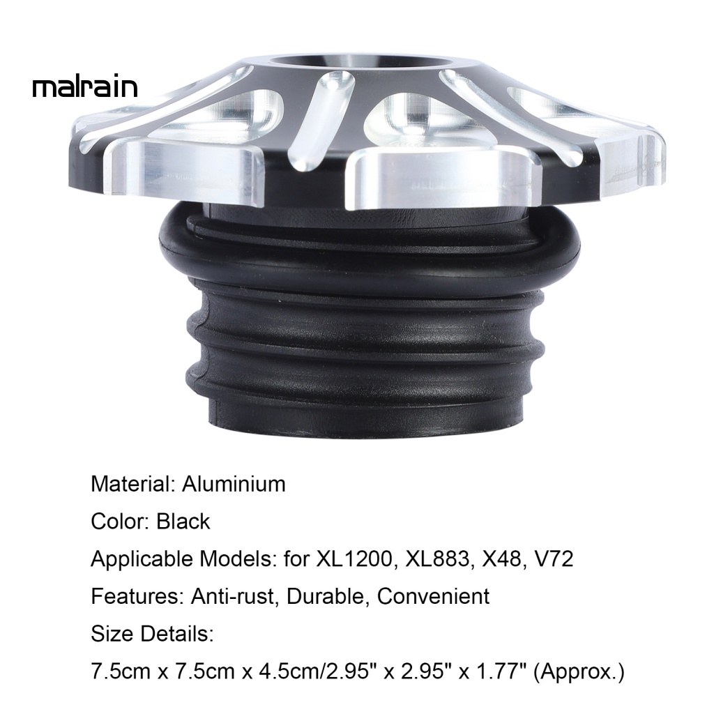 Nắp Bình Xăng Trái / Phải Hình Hoa Màu Trắng Đen Chống Rỉ Sét Cho Xe Mô Tô MP12-001 - 0156 XL1200 XL883 X48 V72