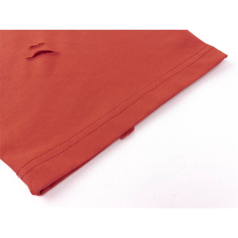 Ba-bb Áo Thun Tay Ngắn Dáng Rộng In LOGO Cắt Kéo Cũ Đơn Giản Chất Lượng Cao