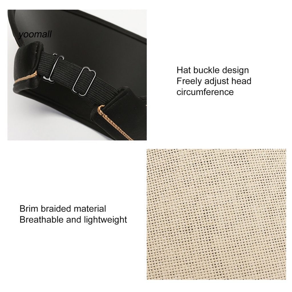 Mũ Rộng Vành Hở Chóp Chống Nắng Màu Sắc Tương Phản Tùy Chỉnh Thời Trang Đi Biển Mùa Hè Cho Nữ