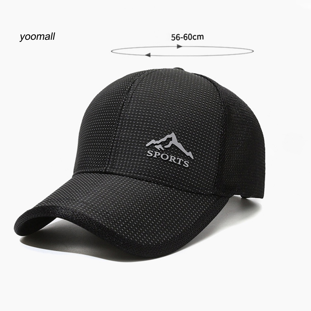 Mũ Lưỡi Trai Màu Trơn Phối Lưới Rỗng Thoáng Khí Chống Tia UV Thời Trang Mùa Hè Cho Nam
