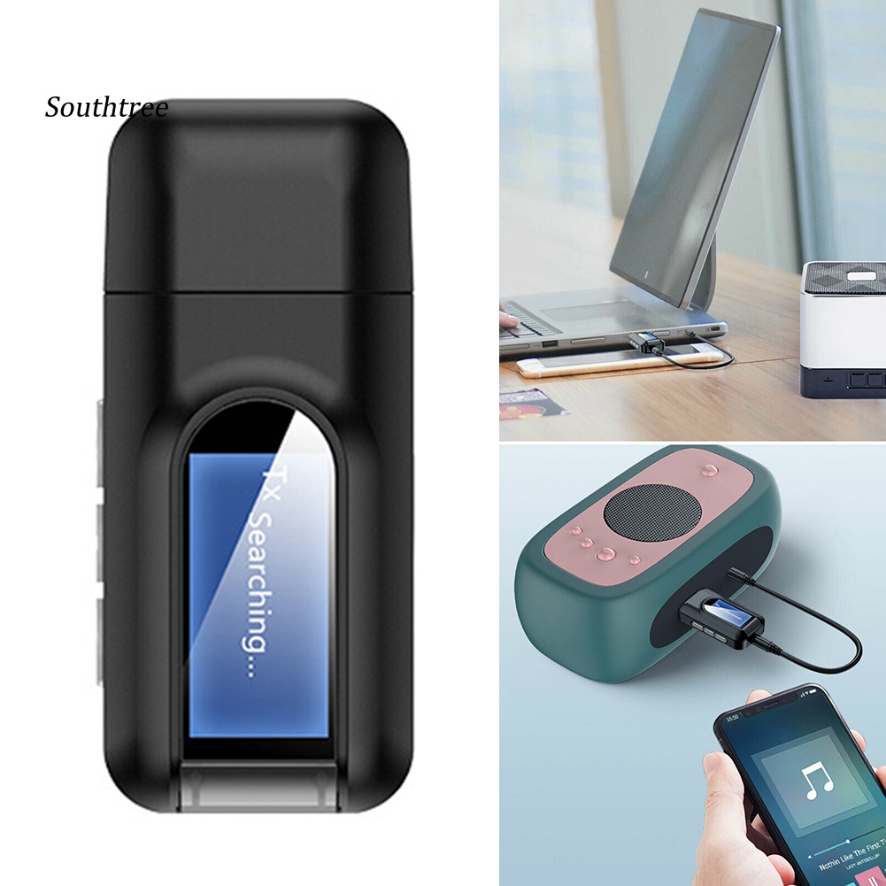 Bộ Truyền Nhận Tín Hiệu Bluetooth 5.0 Không Dây 2 Trong 1 Màn Hình LCD