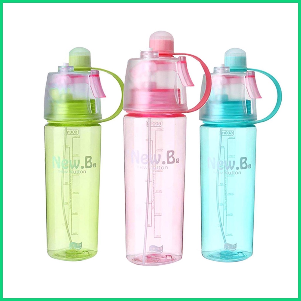 Bình Nước Thể Thao 600ml Có Chức Năng Phun Sương Tiện Dụng