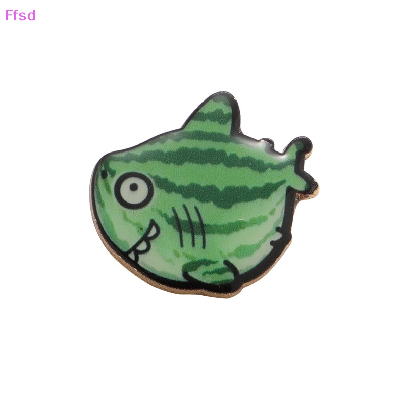 Ghim Cài Áo Hình Dưa Hấu Và Cá Mập Hoạt Hình Dễ Thương