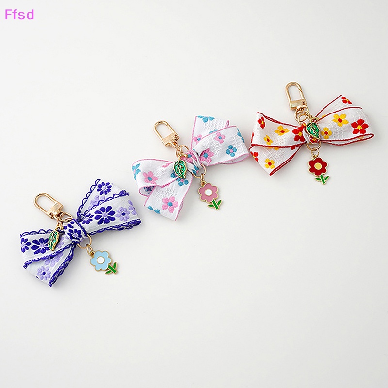 {Ffsd} Bán Chạy 1 Móc Khóa Nhỏ Hình Hoa Hướng Dương Thắt Nơ Ruy Băng