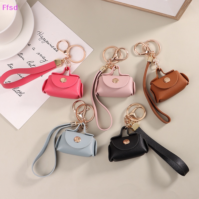 {Ffsd} Hộp Đựng Tai Nghe / Tiền Xu Mini Bằng Da Mềm Dễ Thương Có Móc Khóa * Bán Chạy