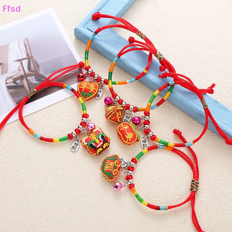 {Ffsd} Vòng Đeo Tay Dây Bện Thêu Hình Rồng / Thuyền Phong Cách Trung Hoa Nhỏ Nhắn Dành Cho Trẻ Em * Bán Chạy