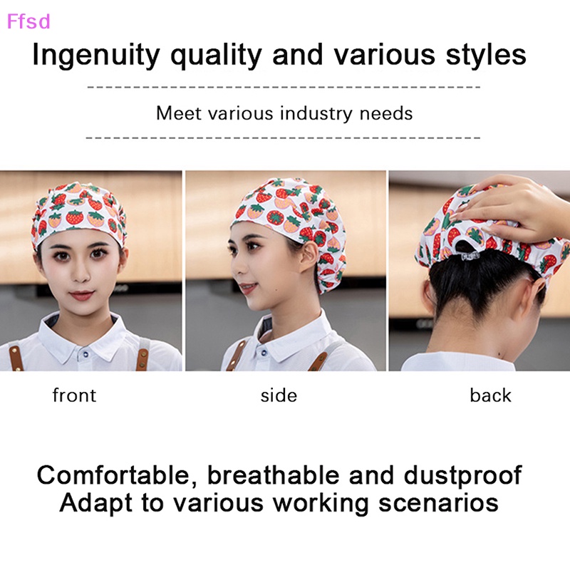 {Ffsd} Mũ Đầu Bếp Chống Bụi Bẩn / Nấu Ăn / Vệ Sinh Nhà Bếp Hàng Bán Chạy