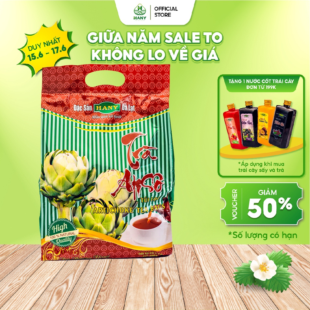 Trà Atiso HANY túi lọc 100 gói Đặc Sản Đà Lạt