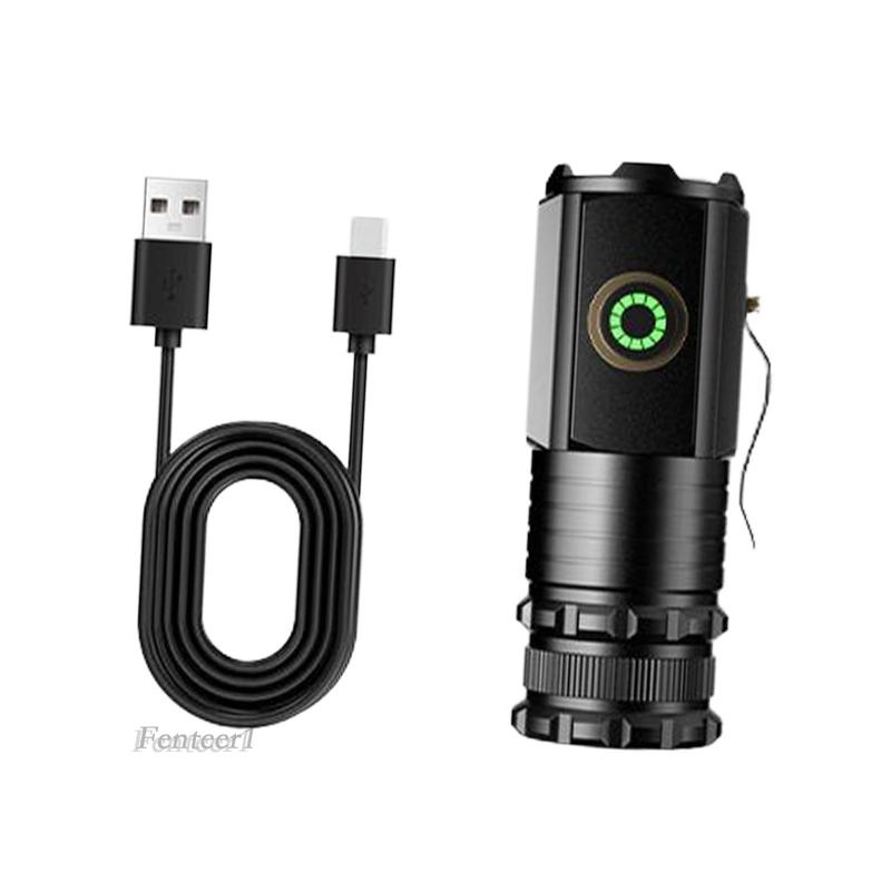 [Fenteer1] Đèn Pin Kẹp Mũ Lưỡi Trai Cầm Tay Dùng Khi Leo Núi