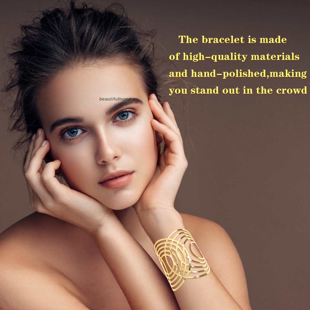 Bộ 6 Vòng Đeo Cánh Tay Màu Vàng Kim Chất Lượng Cao