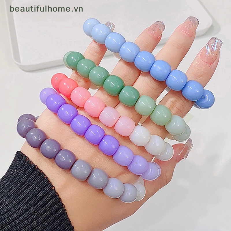 [beautifulhome] Vòng Tay Hạt Nhựa Acrylic Màu Gradient Dễ Thương Cho Nữ [beauty]