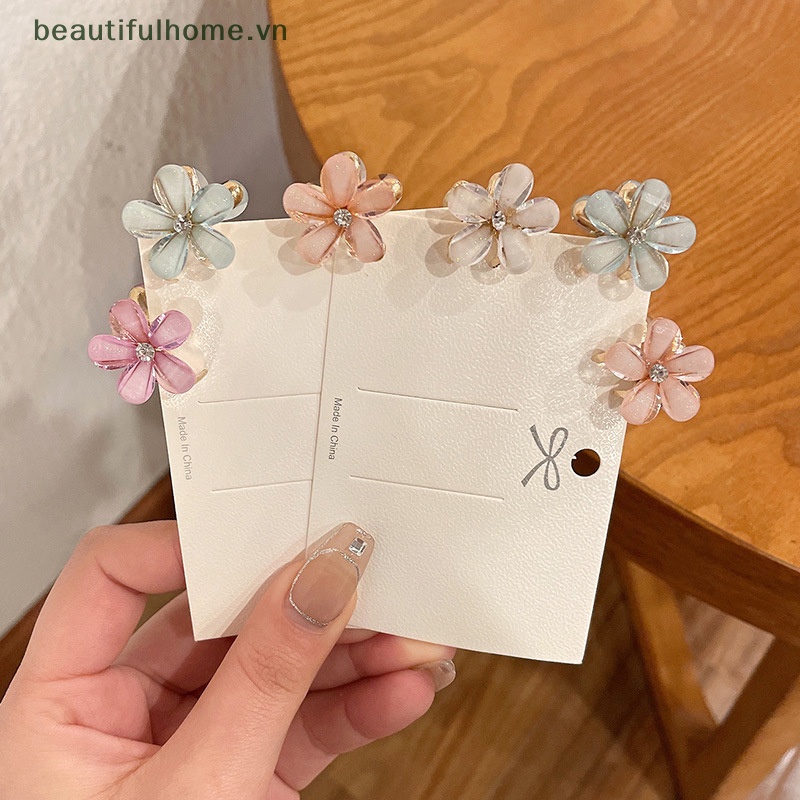 Set 5 Kẹp Tóc Càng Cua Mini Đính Đá Pha Lê Thời Trang