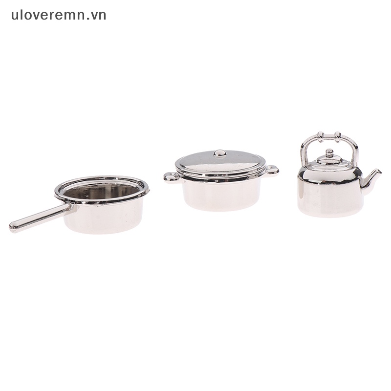 Mô Hình Nồi Chảo Mini Tỉ Lệ 1 / 12 Dùng Để Trang Trí Nhà Búp Bê