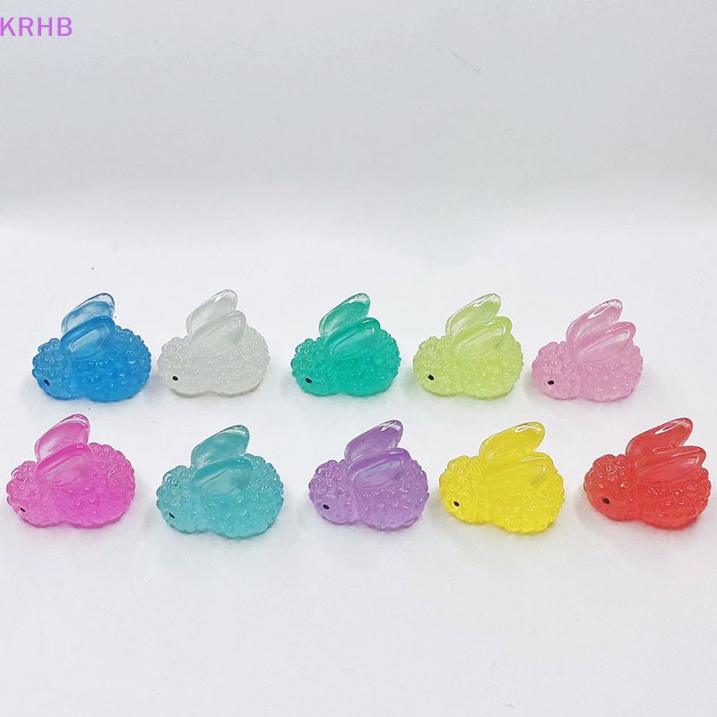 Set 5 Đồ trang trí Chai Nước Đá Hình Thỏ Dạ Quang Dùng Trang Trí Độc Đáo Mới