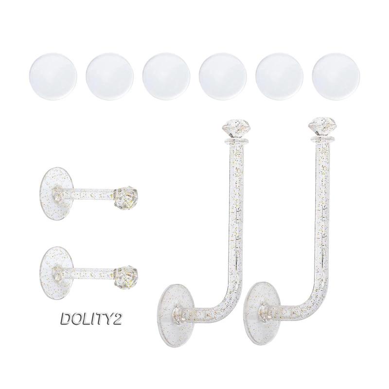 Giá Treo Kẹp Tóc Gắn Tường Trong Suốt Tiện Dụng Cho Nhà Bếp / Phòng Tắm / Văn Phòng