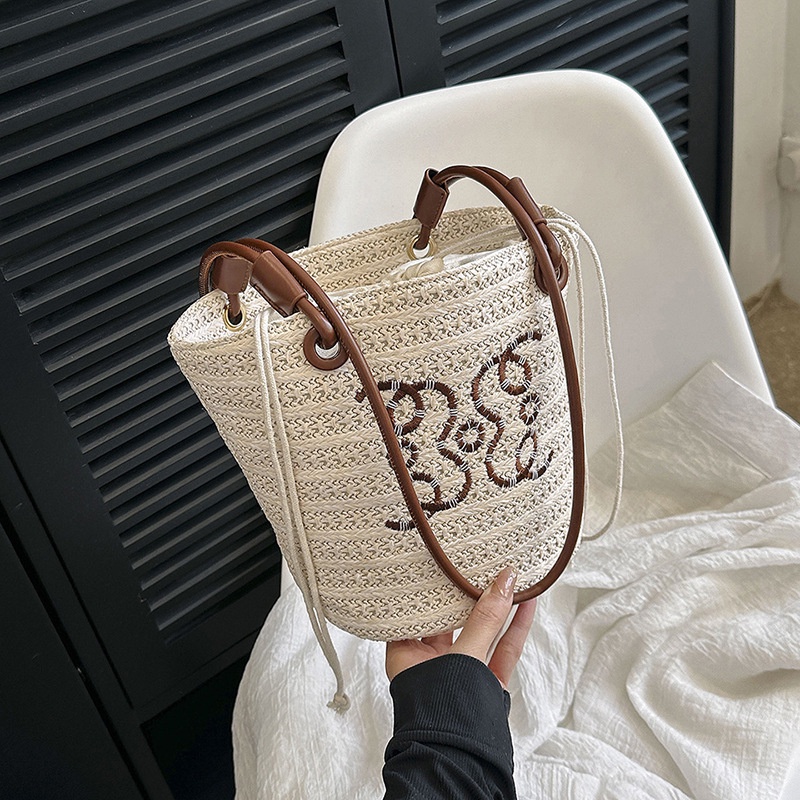 Favour Túi Xách Tote Dệt Rơm Sức Chứa Lớn Phong Cách Mới Cho Nữ