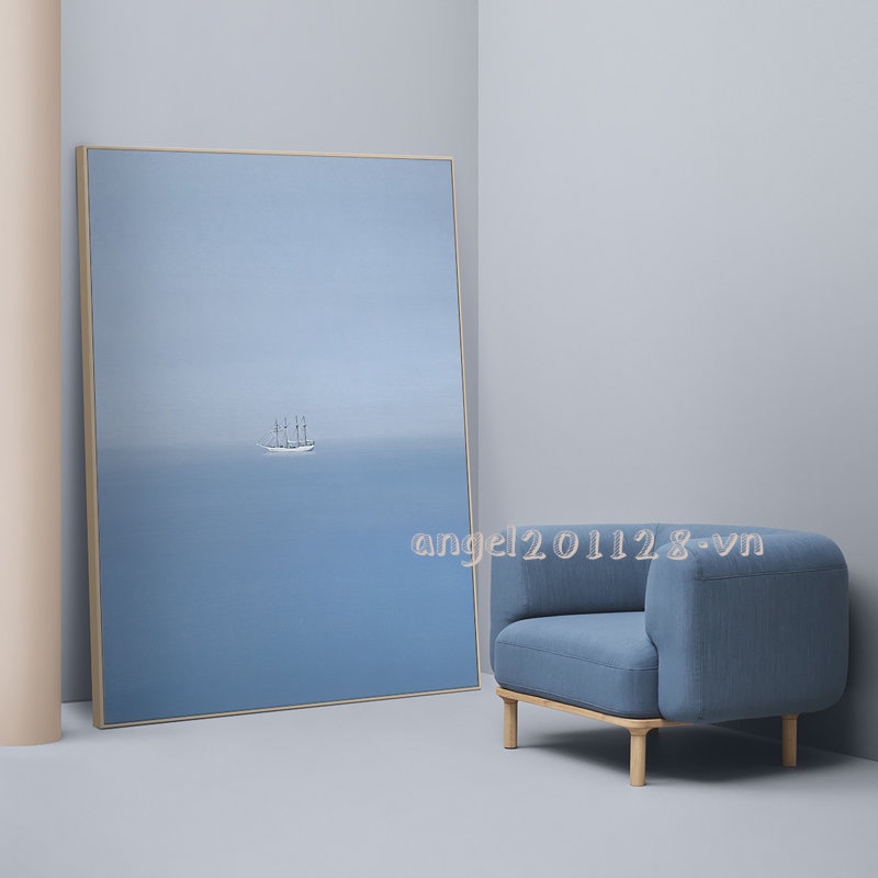 Tranh Phong Cảnh Biển Treo Tường Trang Trí Phòng Khách Phong Cách Bắc Âu Sang Trọng