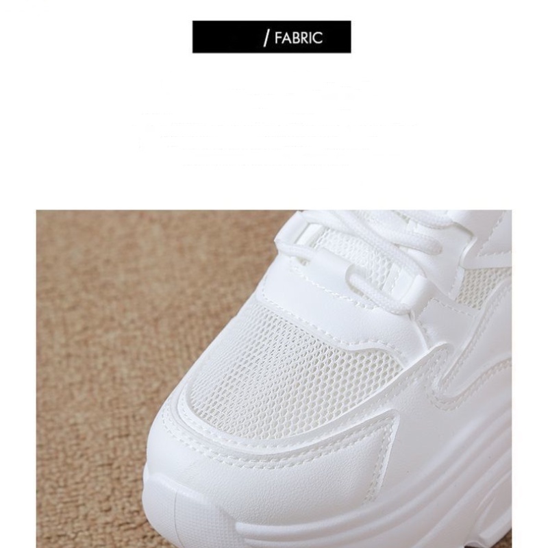 Giày Thể Thao Tăng Chiều Cao Phối Lưới Thoáng Khí Thời Trang Mùa Hè 2023 Cho Nữ