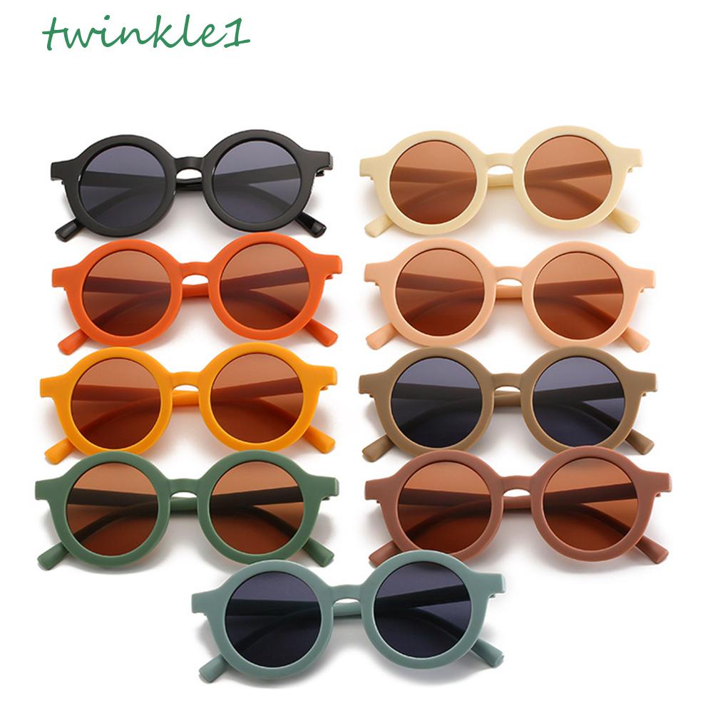 Kính Mát Gọng Tròn Nhiều Màu Sắc Phong Cách Retro Cho Bé