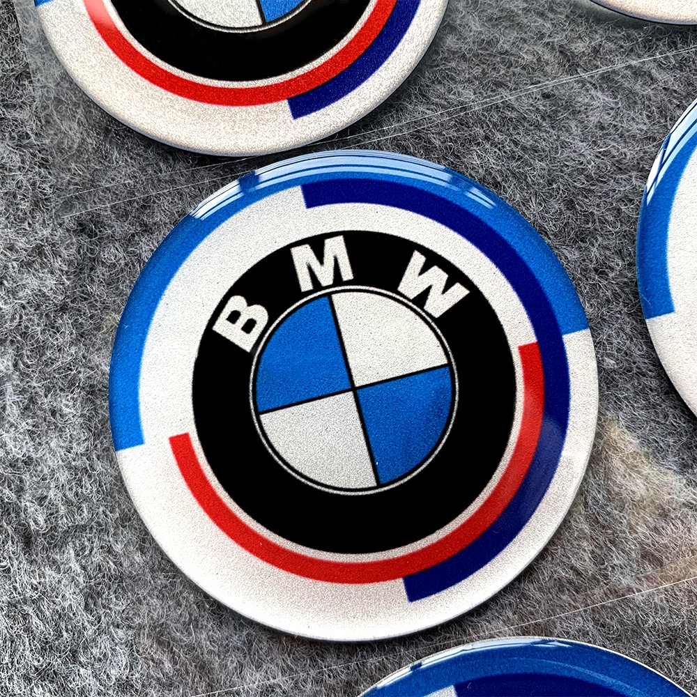 Set 2 Miếng Dán Logo 3D Phản Quang Cho Xe Mô Tô BMW