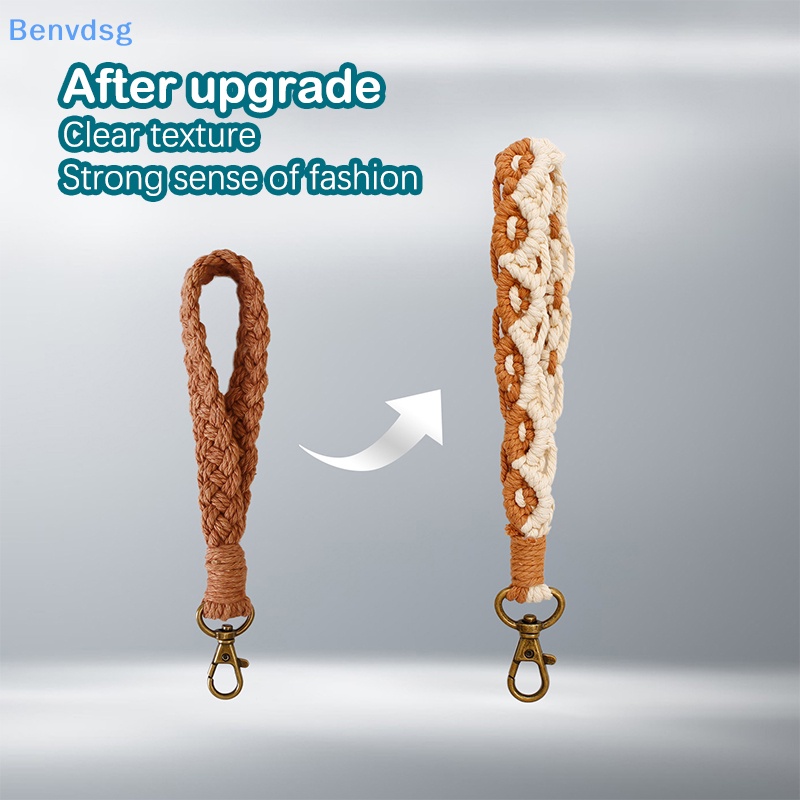 Dây Móc Điện Thoại / Móc Khóa Macrame DIY Bằng Cotton Đan Chống Thất Lạc Cho Nữ