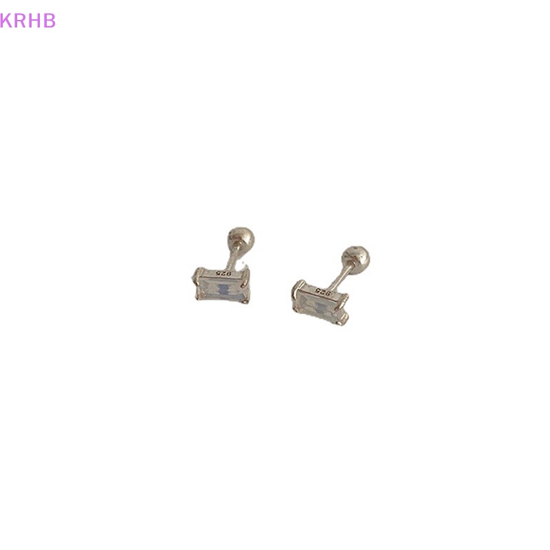 1 Đôi Bông Tai Bạc S925 Đính Đá Zircon Thời Trang Dành Cho Nữ Mới