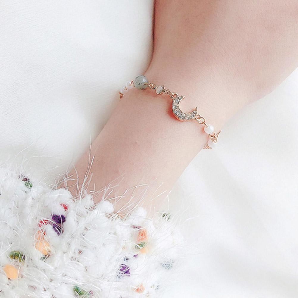 Vòng Tay Nữ Đính Đá Zircon Giả Ngọc Trai Và Ngôi Sao Thời Trang G1G0