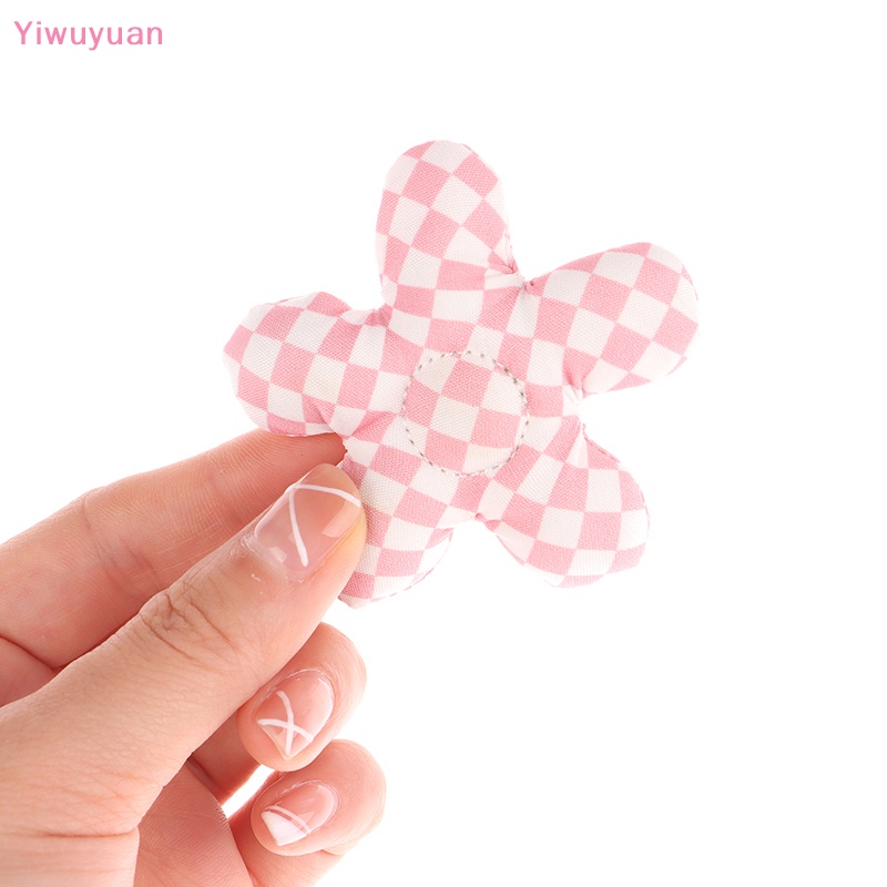 < Yiwuyuan > Mặt Dây Chuyền Hình Bông Hoa Năm Cánh Bằng Vải Cotton Làm Móc Khóa DIY Mới