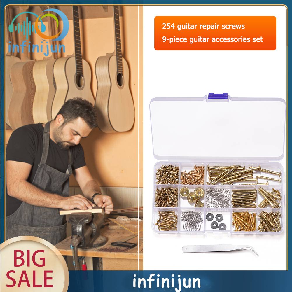 Hộp 254 Ốc Vít Thay Thế Cho Đàn Guitar Điện DIY