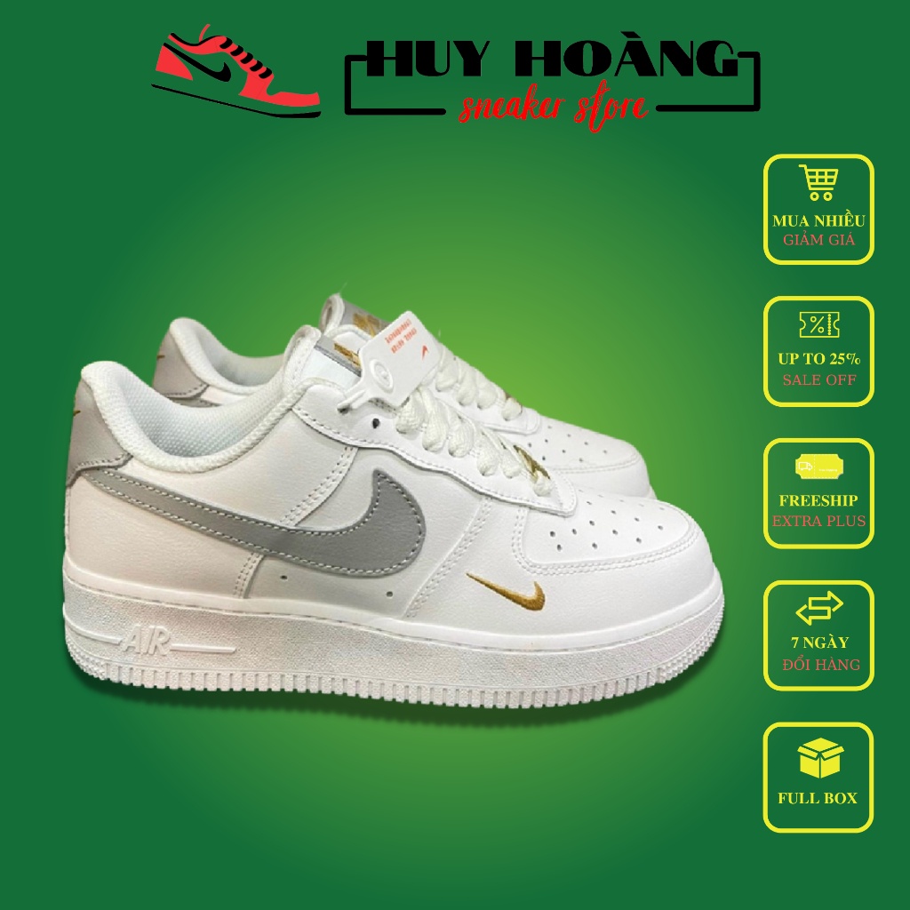 Giày thể thao AF1 trắng nam nữ đủ mẫu chuẩn 11 Full Box - Giày sneaker nam nữ AF1 Air Force 1 trắng cao cấp