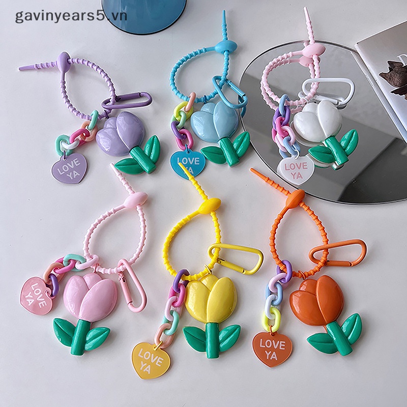 Móc Khóa Hình Hoa Tulip Nhiều Màu Dễ Thương