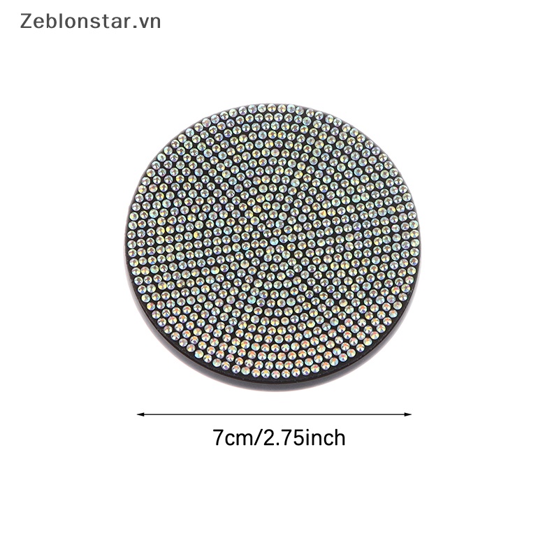 Giá Đỡ Cốc Nước Chống Trượt Bằng Silica Gel Đính Kim Cương Giả Tiện Dụng Cho Xe Hơi