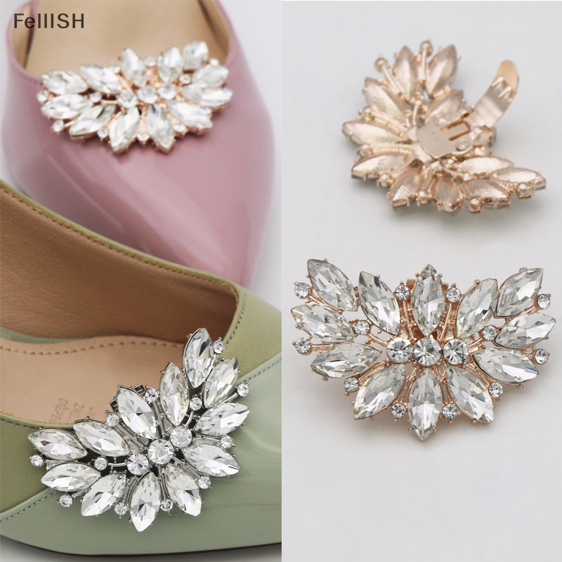 1 Kẹp Đính Đá Lấp Lánh Trang Trí Giày Cao Gót Cho Cô Dâu 439br