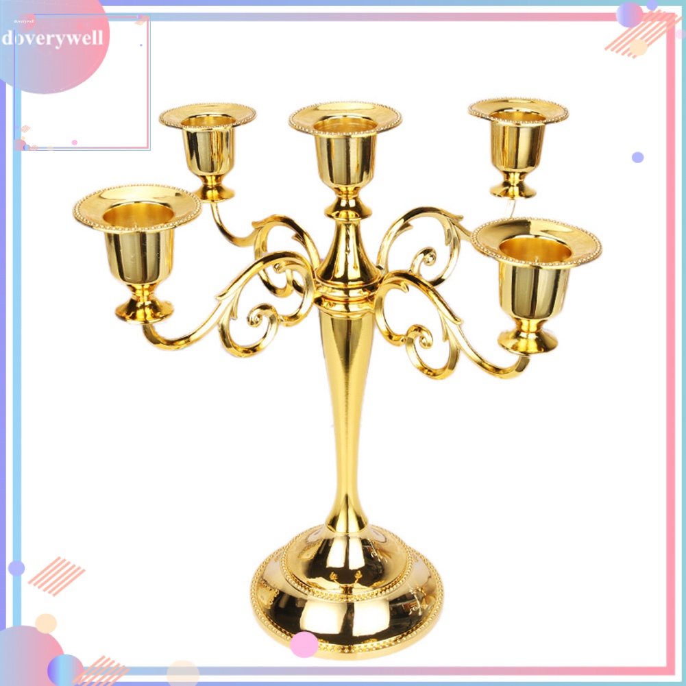 Giá Đỡ Đèn Cầy 3 / 5-Arm Bằng Kim Loại Trang Trí Tiệc Cưới Lãng Mạn